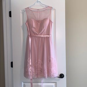 Sleeveless Blush Bridesmaid Dress - David’s Bridal